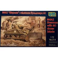 Unimodels UM214 - 1:72 Tank M4A2 with M1 Dozer Blade