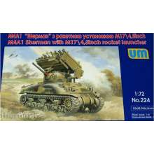 Unimodels UM224 - 1:72 Tank M4A1 w. M17/4,5inch rocket launcher