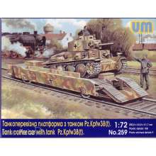 Unimodels UM259 - 1:72 Tank carrier car with Pz.Kpfw. 38(t)