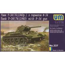 Unimodels UM337 - 1:72 Tank T-34/76 (1940) with gun F-34