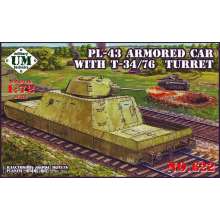 Unimodels UMT622 - 1:72 Pl-43 armored car with T-34/76 turret