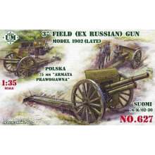 Unimodels UMT627 - 1:35 3inch (ex Russian) field gun, 1902(late)