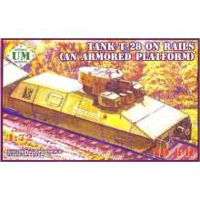 Unimodels UMT641 - 1:72 T-28 Tank on rails (armored platform)