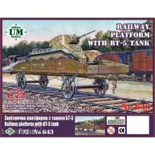 Unimodels UMT643 - 1:72 Railway platform with BT-5 tank