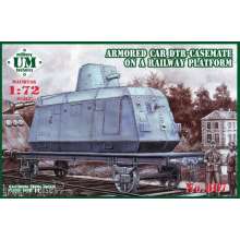 Unimodels UMT667 - 1:72 Armored car DTR-casemate on railway plat