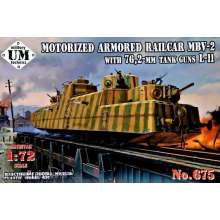 Unimodels UMT675 - 1:72 MBV-2 Motorized armored Railcar with 76,2-mm Tank guns L-11