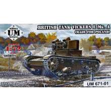 Unimodels UMT671-01 - 1:72 Vickers E Mk.A British tank(made f.Polan plastic tracks