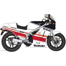 Hasegawa 621764 - 1/12 Suzuki RG500I, rot/weiß