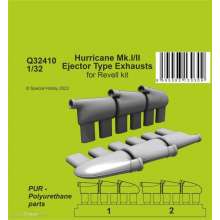 CMK 129-Q32410 - 1:32 Hurricane Mk.I/II Ejector Type Exhausts 1/32