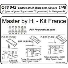 CMK 129-Q48042 - Spitfire Mk. IX Wing armament covers für Hasegawa Bausatz