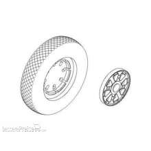 CMK 129-Q48097 - 1:48 F4U Corsair wheels with plain discs and