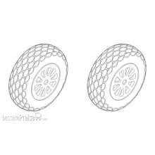 CMK 129-Q72169 - 1:72 P-51D Mustang Wheels Oval Tread Pattern