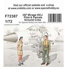 CMK F72387 - 1:72 IAF Mirage IIICJ Pilot & Female Ground Crew