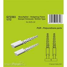 CMK 129-Q72393 - Beaufighter - Hedgehog Flame Damper Exhausts / British Type in 1:72