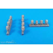 CMK 129-F32319 - Universal Pilot Heads-with no head gear (12 pcs) in 1:32