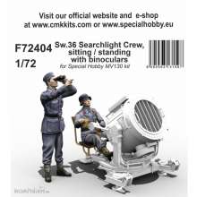 CMK 129-F72404 - Sw.36 Searchlight Crew, sitting / standing with binoculars