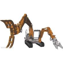 Hasegawa 654004 - 1/35 Hitachi Doppel-Arm-Arbeits-Maschine Astaco Neu