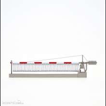 Thiel 660 - Bahnschranke mit Behang - analog, 2-er Set