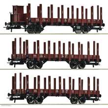 Roco 6600041 - 3-tlg. Set: Rungenwagen, DRG