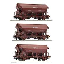 Roco 6600078 - 3-tlg Set: Schwenkdachwagen, CD Cargo