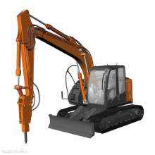 Hasegawa 666109 - 1/35 Hitachi Excavator Zaxis 135US Hydraulic Breaker