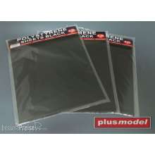 Plus model 577 - Polystyrene sheets black 0,2 big