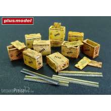 Plus model AL4088 - US ammunition boxes with belts of charges in 1:48