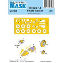 Special Hobby 100-M72013 - Mirage F.1 Single Seater Mask in 1:72