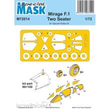 Special Hobby 100-M72014 - Mirage F.1 Two Seater Mask in 1:72