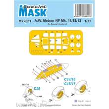 Special Hobby 100-M72031 - A.W. Meteor NF Mk.11/12/13 MASK in 1:72