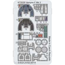 MPM 100-K72029 - Vampire F Mk.3 Coloured photo-etched par in 1:72