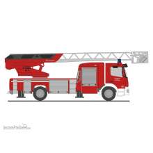 Rietze 71645 - Magirus DLK Atego ´19 FW Wien (AT), 1:87