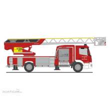 Rietze 71653 - Magirus DLK Atego ´19 FW Illertissen, 1:87