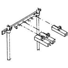 Weinert 7214 - Rollenhalter mit Einzelhauben (H0)