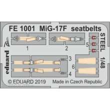 Eduard Accessories FE1001 - 1:48 MiG-17F seatbelts STEEL for Hobby Boss