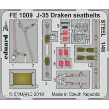 Eduard Accessories FE1009 - 1:48 J-35 Draken seatbelts STEEL for Hasegawa