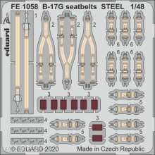 Eduard Accessories FE1058 - B-17G seatbelts STEEL for HKM in 1:48