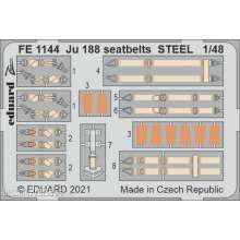 Eduard Accessories FE1144 - Ju 188 seatbelts STEEL 1/48 for REVELL in 1:48