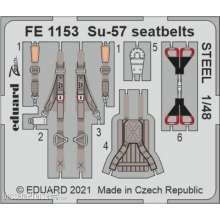 Eduard Accessories FE1153 - Su-57 seatbelts STEEL 1/48 for ZVEZDA in 1:48