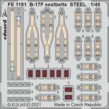 Eduard Accessories FE1181 - B-17F seatbelts STEEL 1/48 for HKM in 1:48