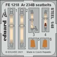 Eduard Accessories FE1218 - Ar 234B seatbelts STEEL 1/48 HASEGAWA/HOBBY 2000 in 1:48