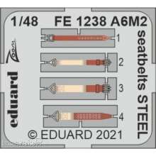 Eduard Accessories FE1238 - 1:48 A6M2 seatbelts STEEL, for EDUARD