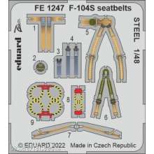 Eduard Accessories FE1247 - 1:48 F-104S seatbelts STEEL for KINETIC