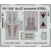 Eduard Accessories FE1250 - 1:48 Su-27 seatbelts STEEL for GREAT WALL HOBBY