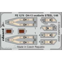 Eduard Accessories FE1276 - 1:48 OH-13 seatbelts STEEL 1/48