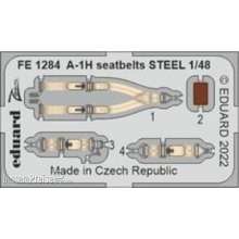 Eduard Accessories FE1284 - 1:48 A-1H seatbelts STEEL 1/48