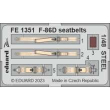 Eduard Accessories FE1351 - 1:48 F-86D seatbelts STEEL 48 REVELL