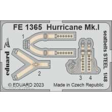 Eduard Accessories FE1365 - 1:48 Hurricane Mk.I seatbelts STEEL 1/48 HOBBY BOSS