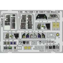 Eduard Accessories FE1369 - 1:48 F-16D Block 30 1/48 KINETIC