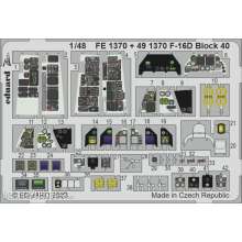 Eduard Accessories FE1370 - 1:48 F-16D Block 40 1/48 KINETIC